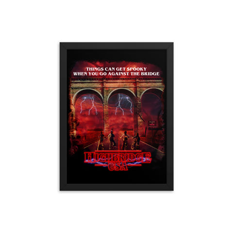Spooky Bridge Framed poster