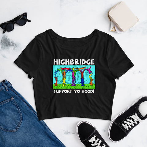 HighBridge Support Yo Hood Collab Women’s Crop Tee