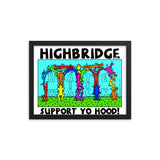 Framed "Support Yo Hood" Keith Haring Inspired poster