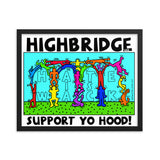 Framed "Support Yo Hood" Keith Haring Inspired poster